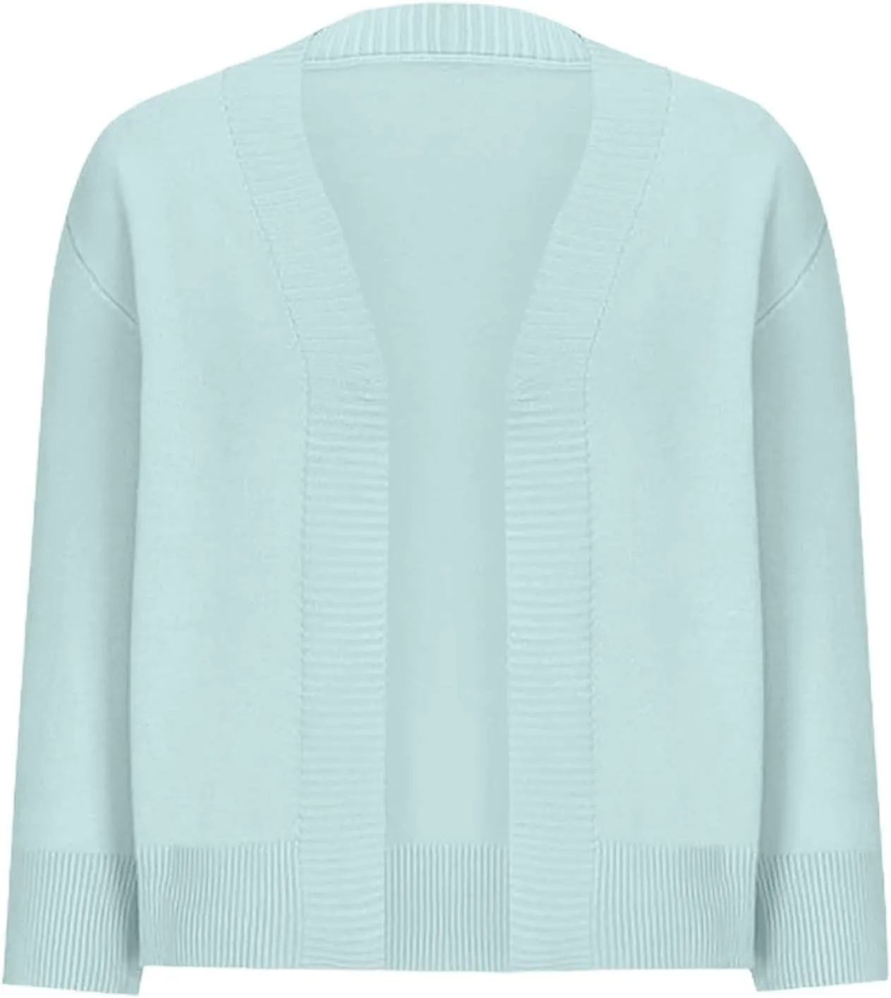 Women's Lightweight Lace Crochet Bolero Cardigan 3/4 Sleeve Knit Shawl Top Long Sleeve Cardigans