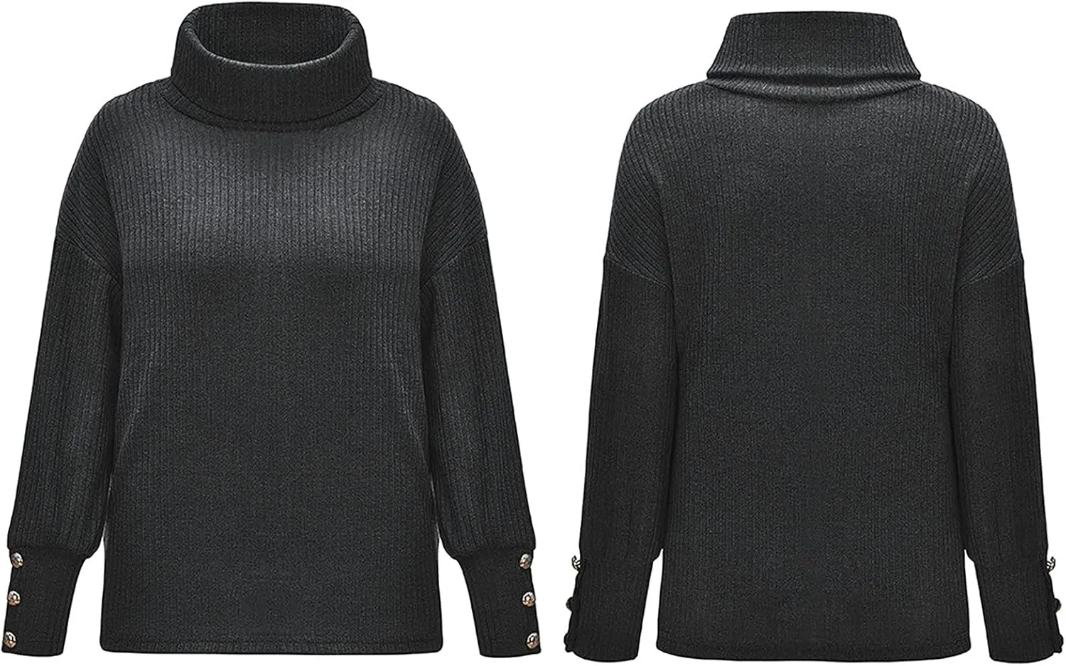 Women's Oversized Turtleneck Chunky Pullover Sweaters Cowl Neck Winter Slouchy Loose Fit Knit Long Sleeve Knitwear