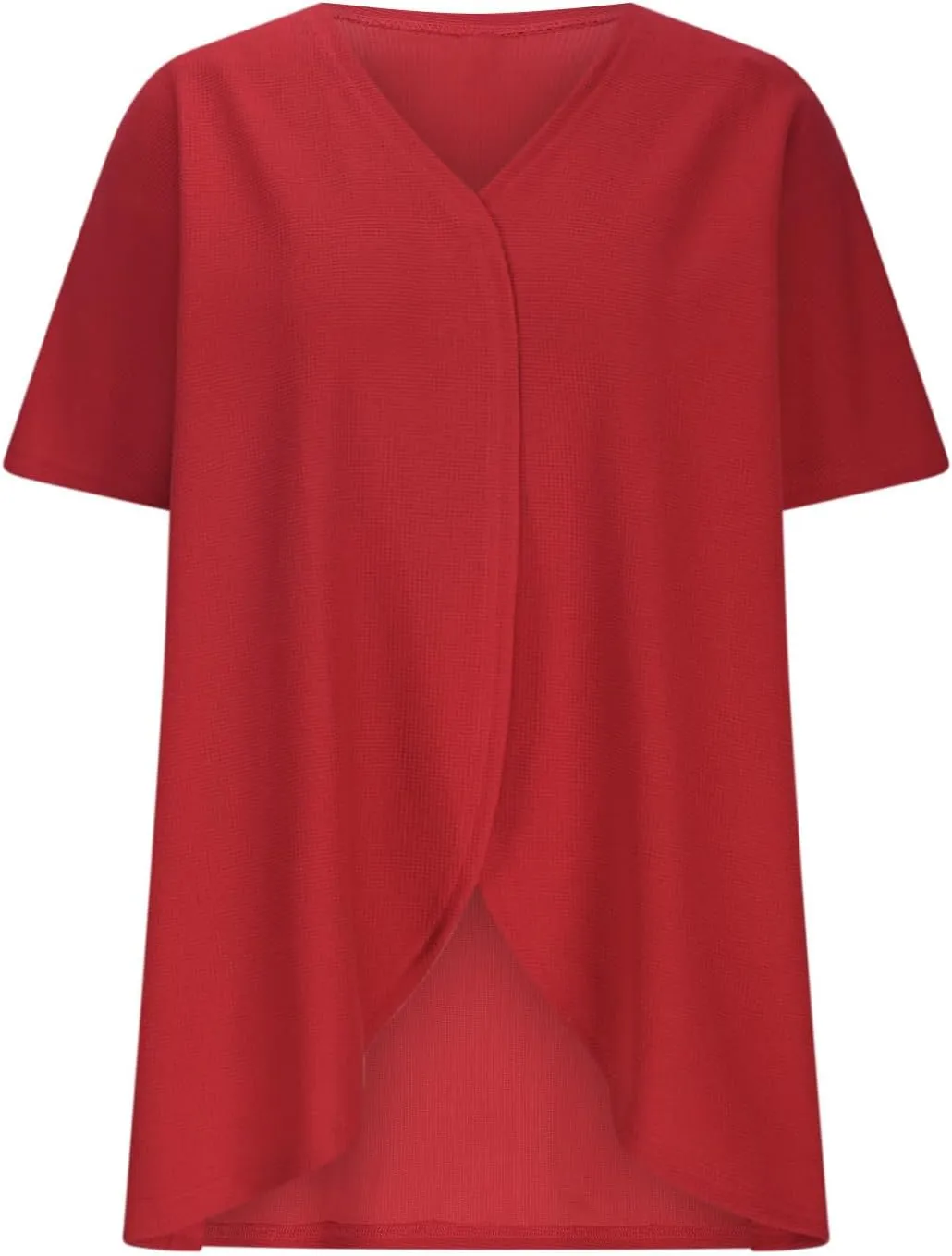 Women's Plus Size Waffle Cardigan Summer Fashion Lightweight Short Sleeve Open Front Cardigans Beach Cover Up