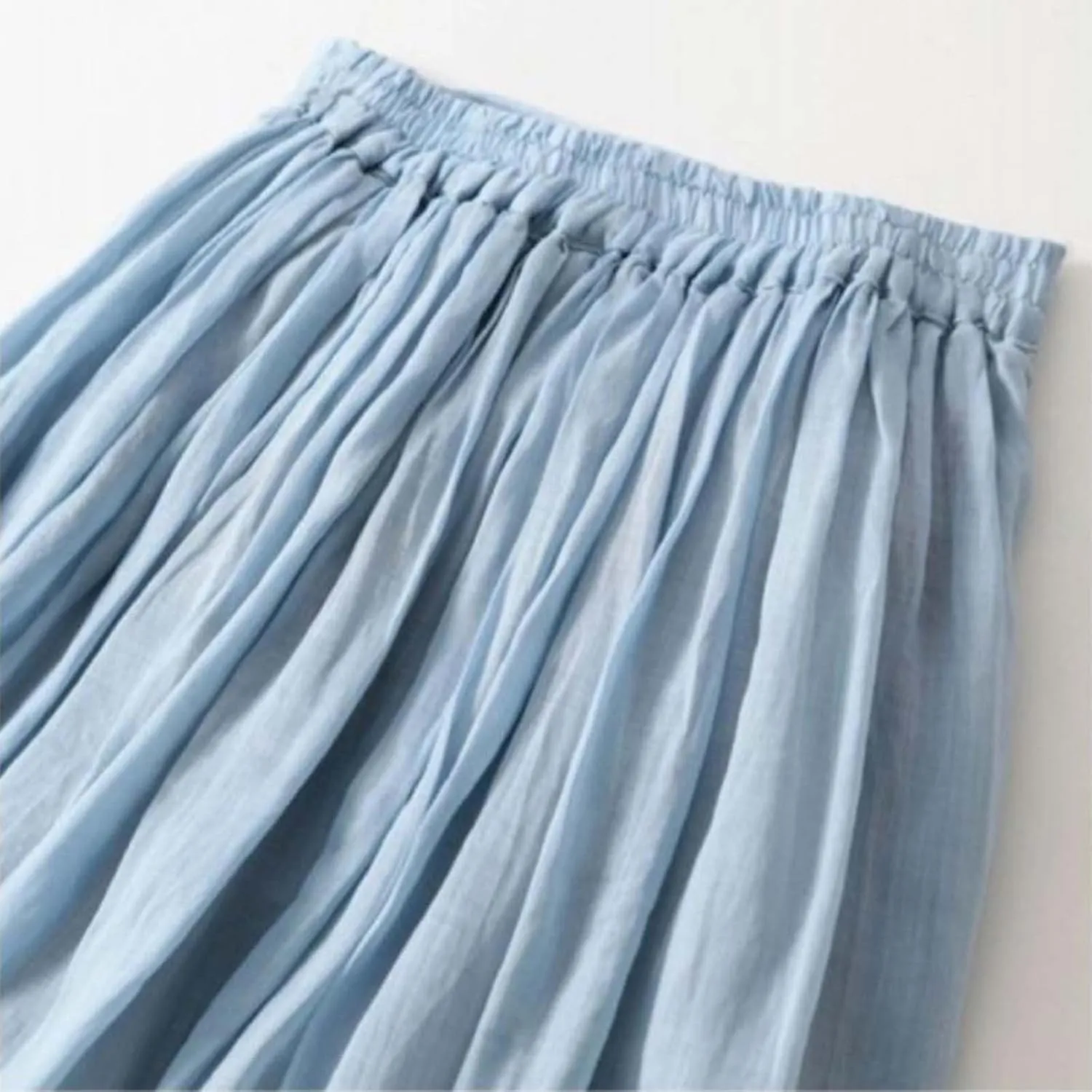 Women's Skirts for Summer Vacation High Waist Drawstring Elastic A Line Loose Casual Long Skirts for Women Trendy