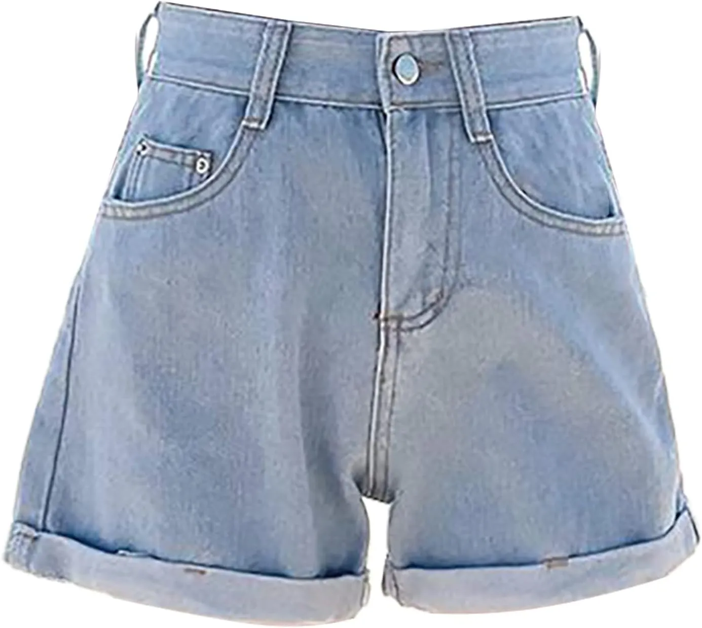 Womens Summer Denim Shorts Casual High Waisted Lightweight Denim 2025 Trendy Summer Shorts with Pockets