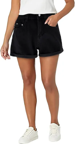 Womens Summer Denim Shorts Casual High Waisted Lightweight Denim 2025 Trendy Summer Shorts with Pockets