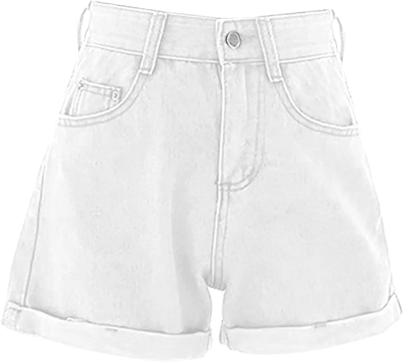 Womens Summer Denim Shorts Casual High Waisted Lightweight Denim 2025 Trendy Summer Shorts with Pockets