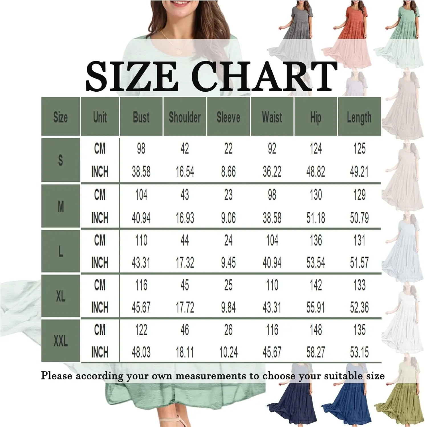 Womens Summer Dresses Plus Size Short Sleeve Round Neck Boho Floral Print Ruffle A-Line Flowy Tiered Maxi Dress