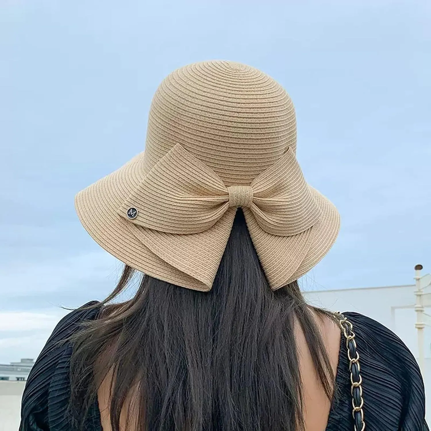 Womens Sun Hat Summer Sun Visor Hat for Women Panama Roll Up Hat Wide Brim Beach Hat Casual Hat