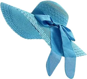 Womens Sun Straw Hat Wide Brim UPF 50 Summer Foldable Roll up Floppy Beach Hats Outdoor Sun Hats for Women