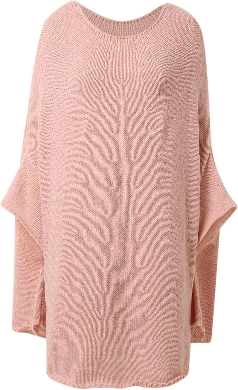 Womens Sweaters Cable Knit Round Neck Solid Color Long Sleeve Soft Lightweight Casual Jumper Tops