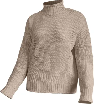 Womens Turtleneck Oversized Long Sleeve Fall Sweater 2023 Plus Size Tunic Pullover Mock Neck Sweaters Ribbed Knit Tops