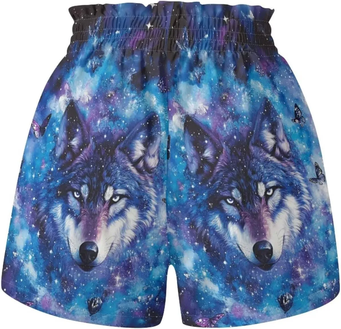 Xpyiqun Flowy Shorts Girls High Waist Butterfly Shorts 2 in 1 Running Athletic Shorts Spandex Liner Skirts Summer