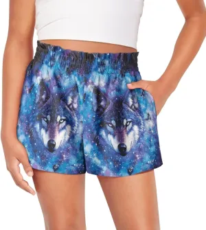 Xpyiqun Flowy Shorts Girls High Waist Butterfly Shorts 2 in 1 Running Athletic Shorts Spandex Liner Skirts Summer