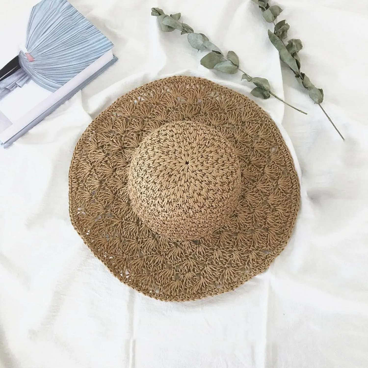 YOLAI Beach Hats for Women Packable Women Wide Brim Sun Hat Upf50 / Summer Hat Floppy Beach Hat Roll-Up
