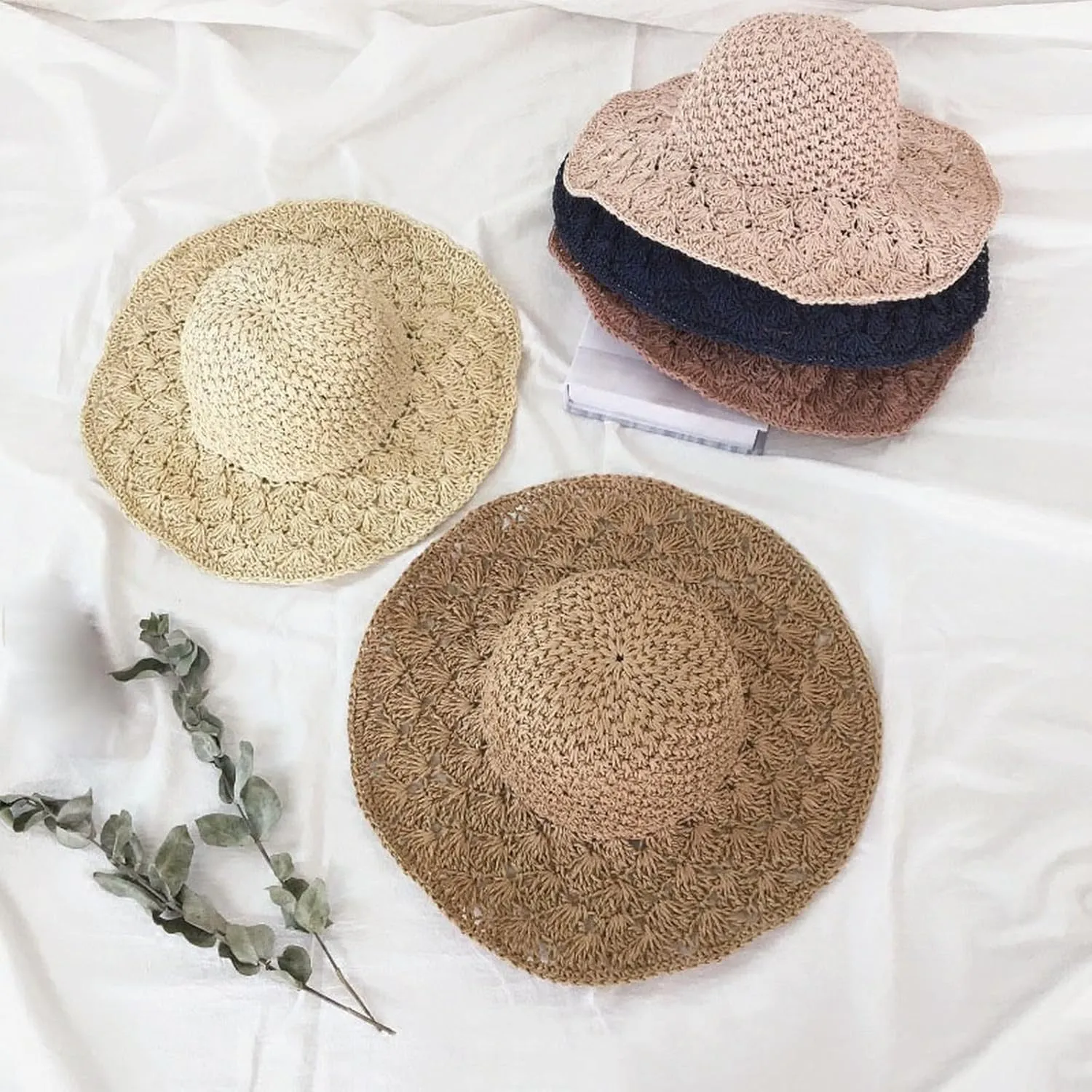 YOLAI Beach Hats for Women Packable Women Wide Brim Sun Hat Upf50 / Summer Hat Floppy Beach Hat Roll-Up