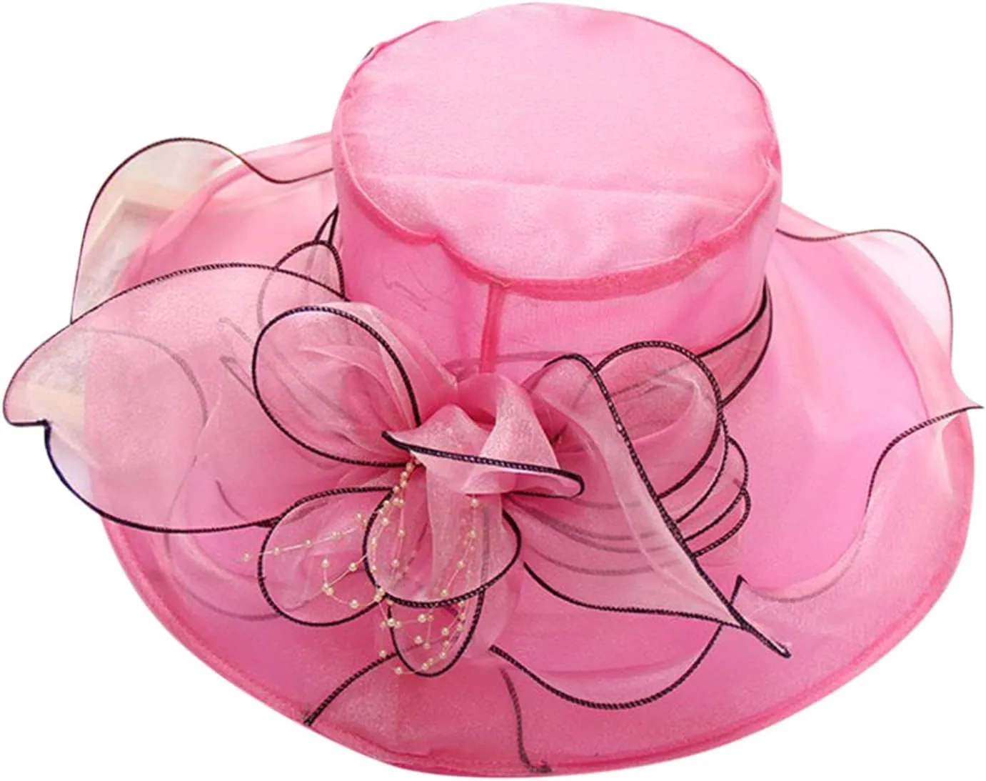 YOLAI Chruch Hats Fascinator Hat for Women Church Tea Party Headband Wedding Hat