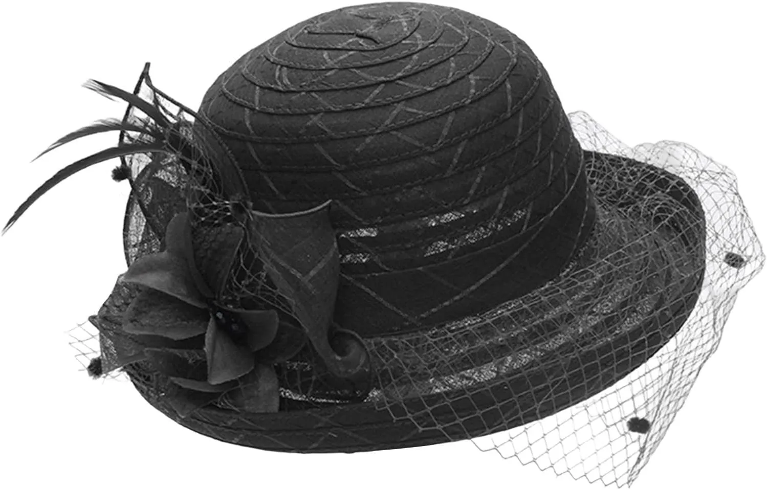 YOLAI Fascinator Hat for Women 1920S Tea Party Kentucky Fascinator Hat Church Wedding Organza Hats