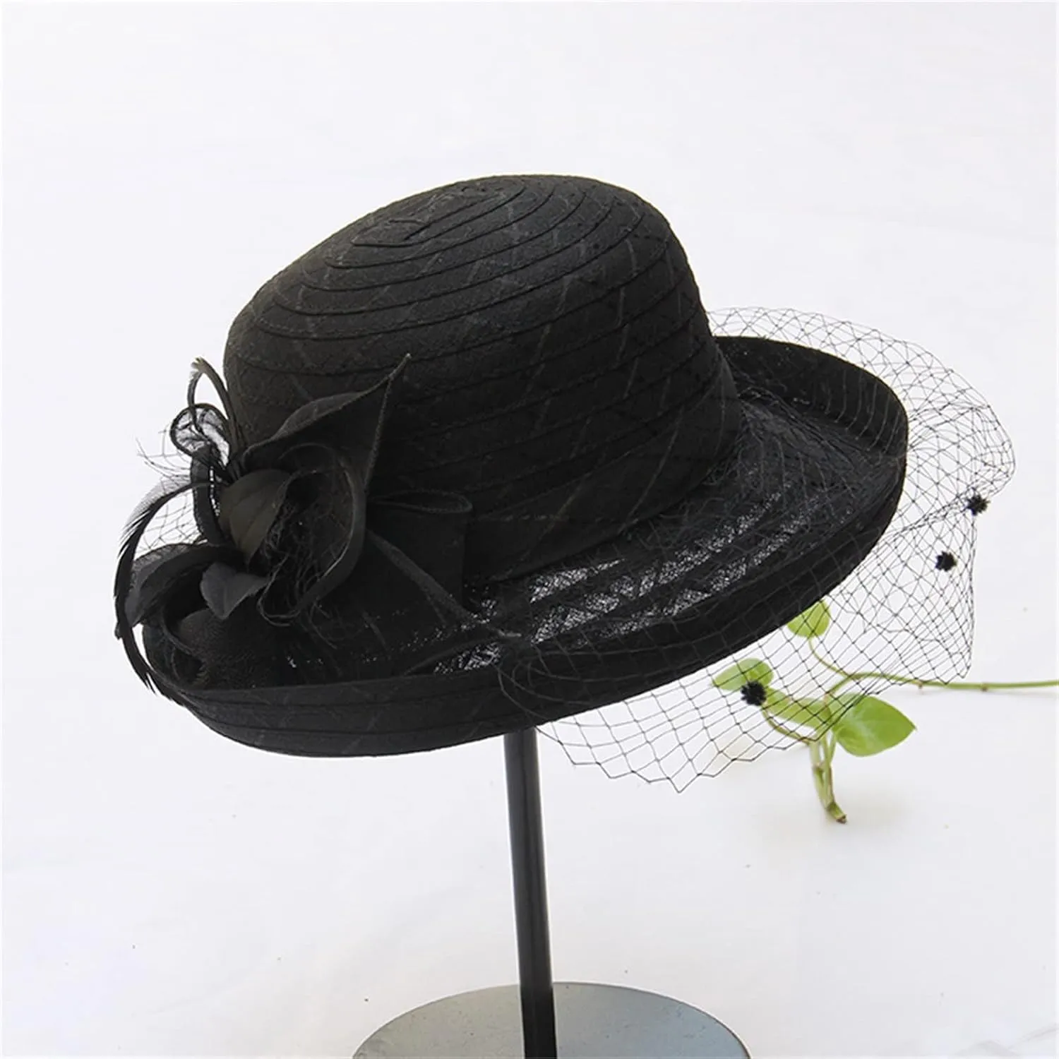 YOLAI Fascinator Hat for Women 1920S Tea Party Kentucky Fascinator Hat Church Wedding Organza Hats