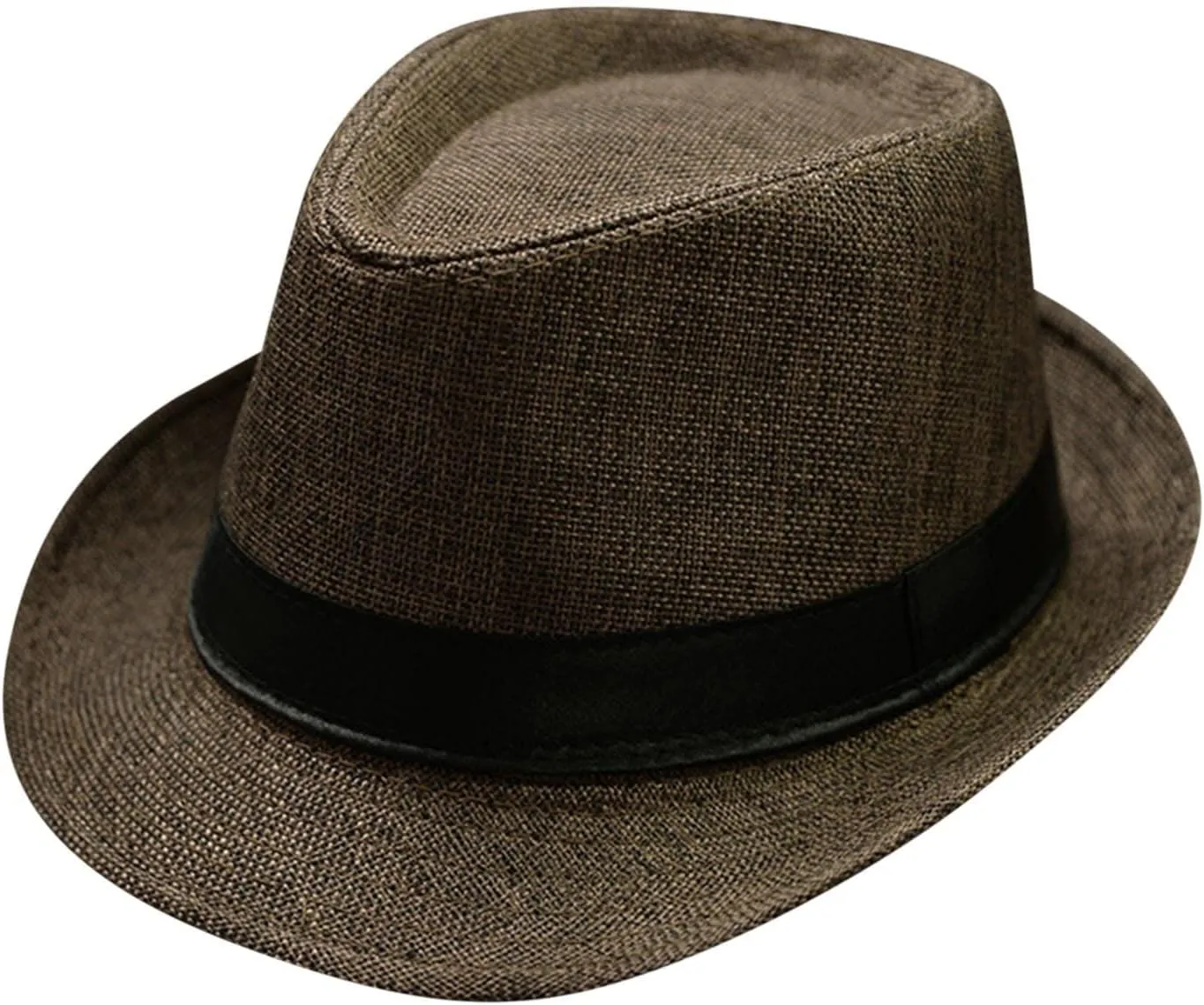 YOLAI Men Women Stra𝐰 Fedora Trilb𝐲 Hat Stra𝐰 Sun Hat Panama Hat Beach Sun Hat Short Brim Jazz Cap Cowboy Hat