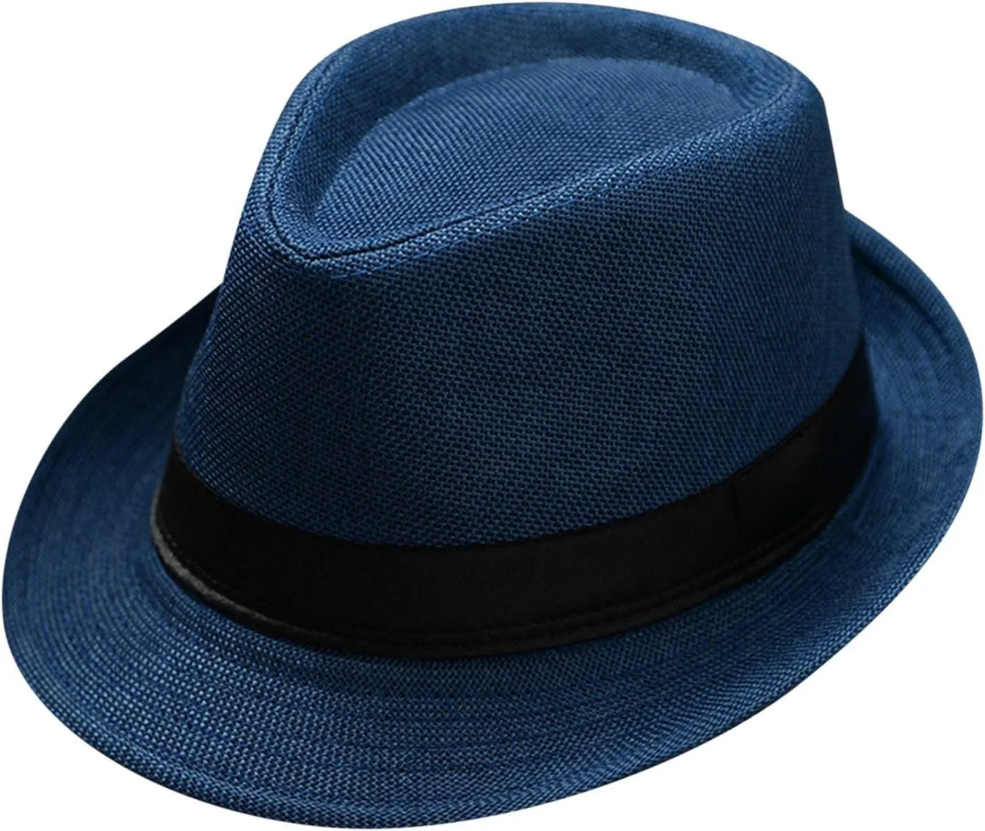 YOLAI Men Women Stra𝐰 Fedora Trilb𝐲 Hat Stra𝐰 Sun Hat Panama Hat Beach Sun Hat Short Brim Jazz Cap Cowboy Hat