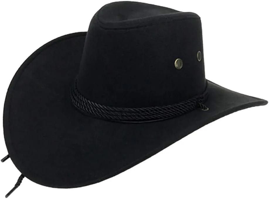 YOLAI Western Cowboy Hat for Women Men Small Short Wide Brim Beach Cowgir𝐥S Cattleman Cowboys Hats