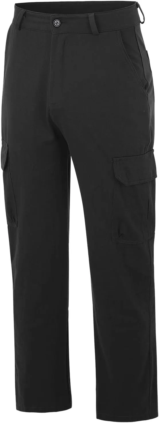 ZYXTIM Big and Tall Men Cargo Jogger Sweat Pants Elastic Bottom Ripstop Hiking Work Pants Relaxed Fit Elastic Waisted Outdoor